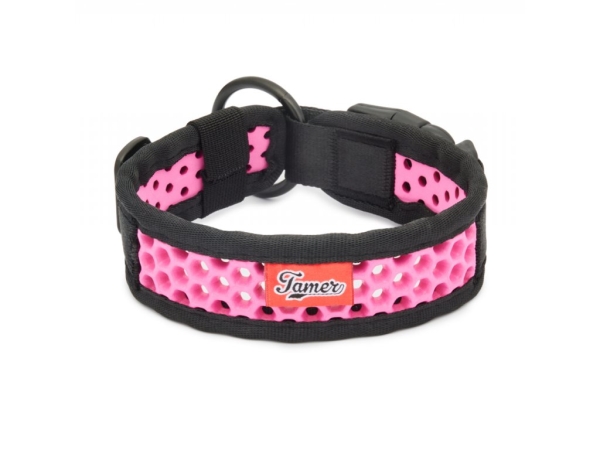 SOFTY Halsband | Länge: 35-41cm | Breite: 3,8cm | Farbe: schwarz/pink
